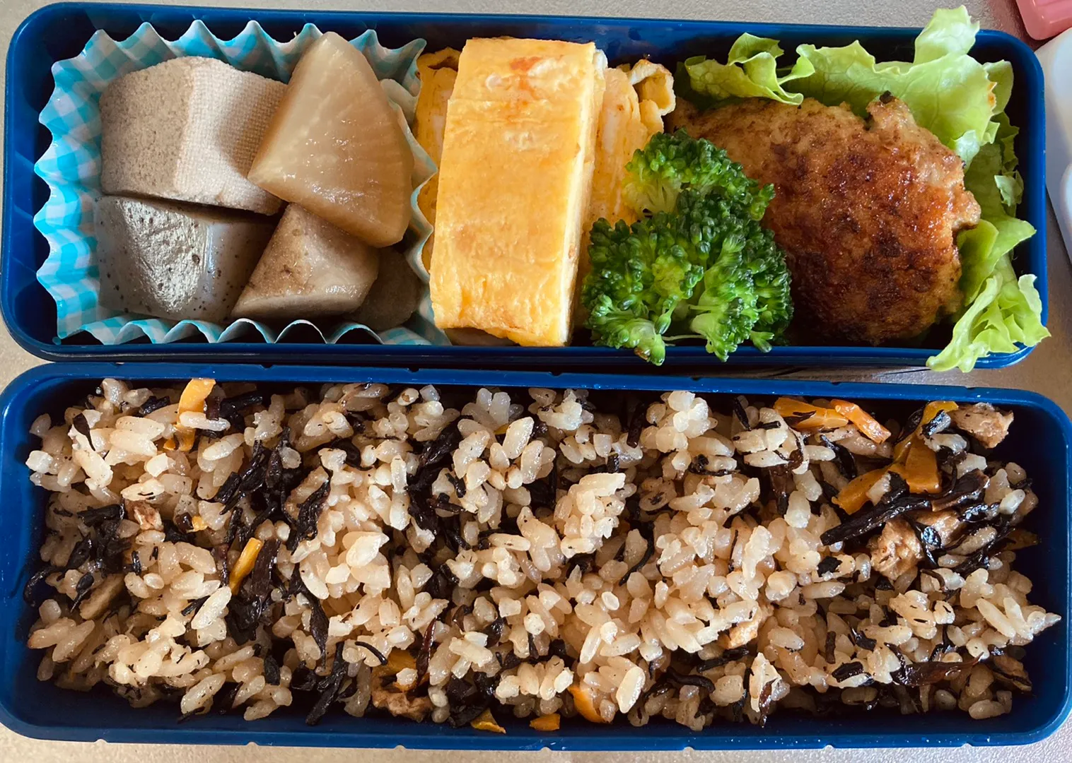 手抜き ひじきごはん弁当